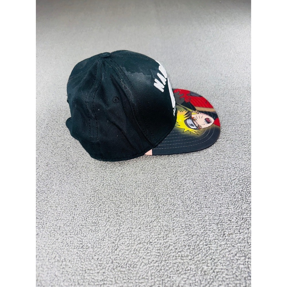 Naruto Shippuden Snapback Hat Men OSFM Black Flat Bill Naruto Shippuden Graphic - Picture 8 of 8